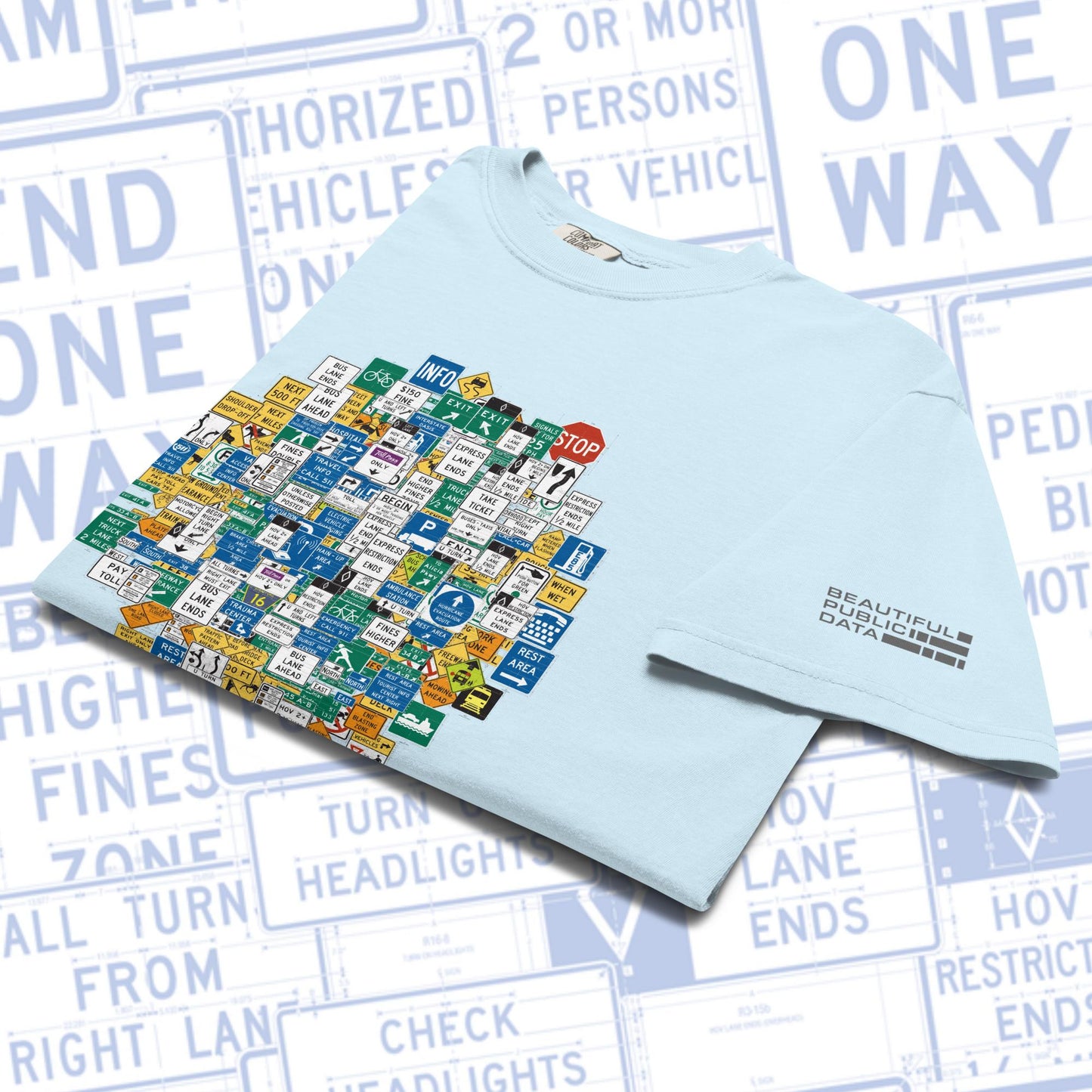Highway Signs T-Shirt, US Road Sign Shirt, Traffic Sign Tee, Civil Engineer Gift - MUTCD Road Trip Design