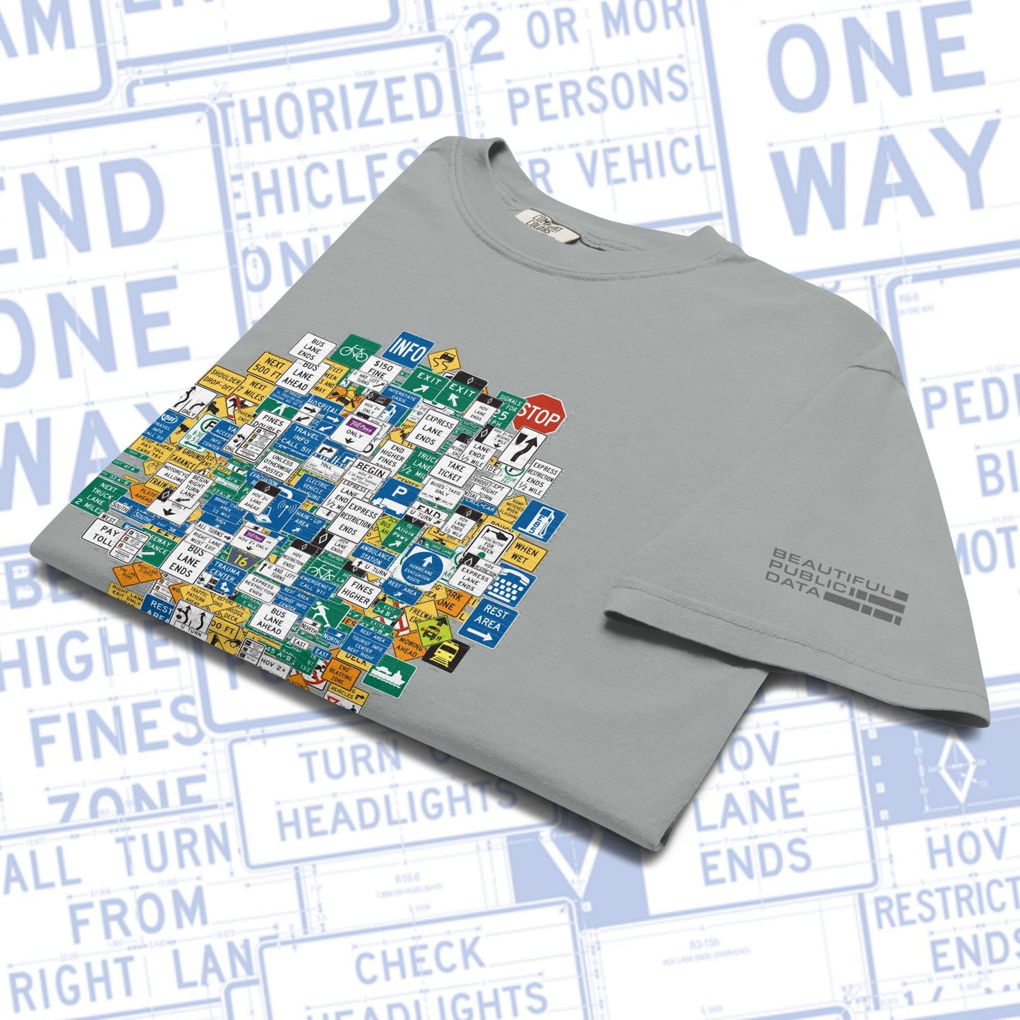 Highway Signs T-Shirt, US Road Sign Shirt, Traffic Sign Tee, Civil Engineer Gift - MUTCD Road Trip Design