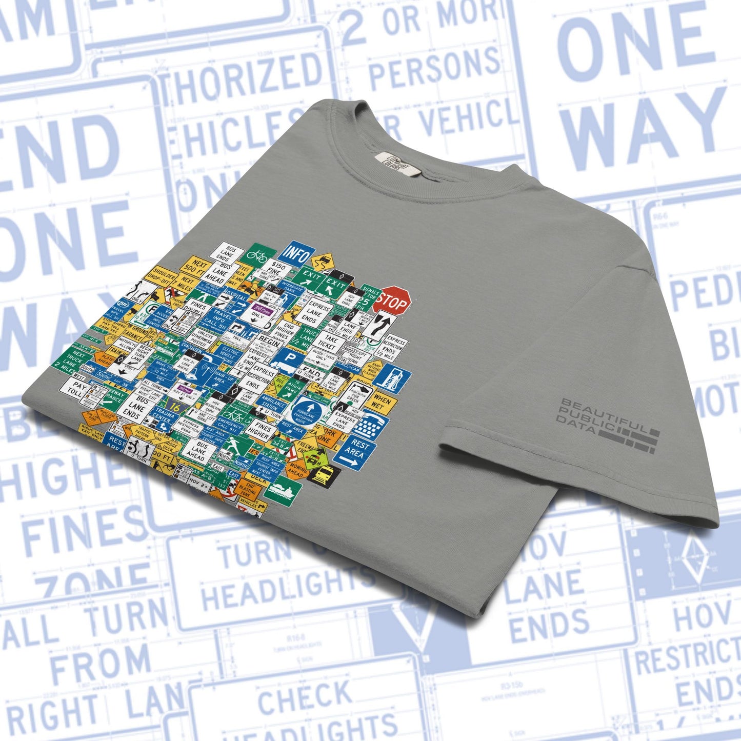 Highway Signs T-Shirt, US Road Sign Shirt, Traffic Sign Tee, Civil Engineer Gift - MUTCD Road Trip Design